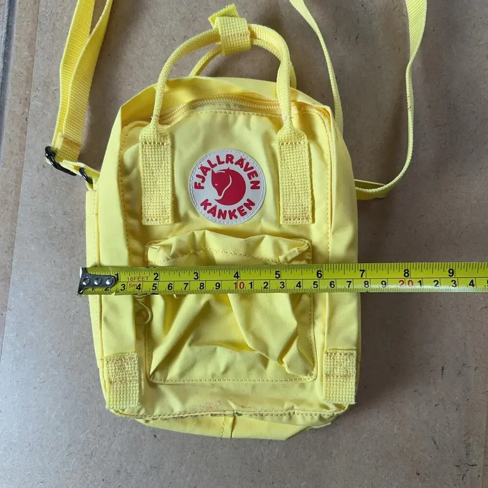 Fjallraven Crossbody Bag Unisex Mini Yellow Sling Adjustable Lined Polyester